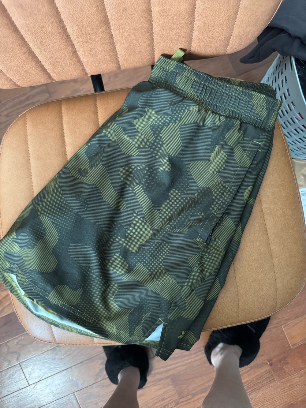 all in motion Olive & Dark Green Camo Athletic Shorts
